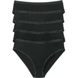 bonprix Maxislip mit weicher Baumwolle (5er Pack)schwarz 44Damen