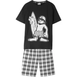 bonprix Shorty aus reiner Baumwolle (2-tlg. Set)schwarz 152Knaben