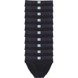 bonprix Slip mit weicher Baumwolle (10er Pack)schwarz 48Damen