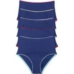 bonprix Highwaist Slip mit weicher Baumwolle (5er Pack)blau 48Damen
