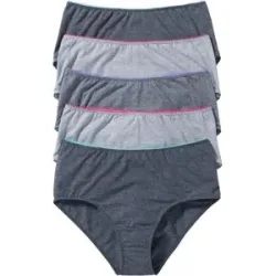 bonprix Maxislip  mit weicher Baumwolle (5er Pack)grau 56Damen