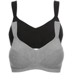 bonprix BH ohne Bügel mit Bio-Baumwolle (2er Pack)schwarz 80Damen