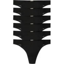 bonprix Feel Comfort String Mikrofaser (6er Pack)schwarz 36Damen