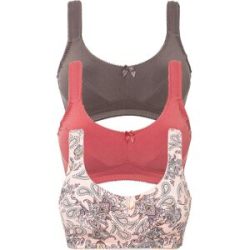 bonprix BH ohne Bügel mit Bio-Baumwolle (3er Pack)rosa 95Damen