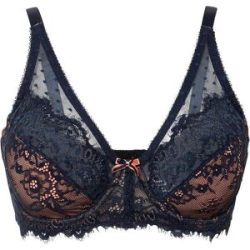 bonprix Minimizer-BH mit filigraner Spitzeblau 100Damen