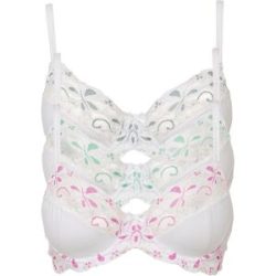 bonprix Bügel-BH mit zarter Spitze (3er Pack)weiß 100Damen