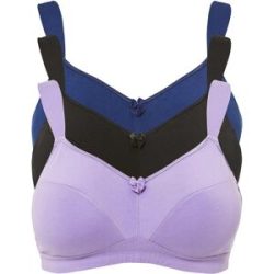 bonprix BH ohne Bügel mit Baumwolle (3er Pack)lila 115Damen