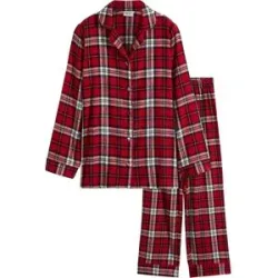 bonprix Gewebter Pyjama aus Flanellrot 52Damen