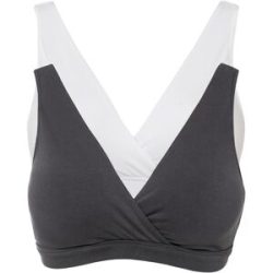 bonprix Still-BH ohne Bügel mit Bio-Baumwolle (2er Pack)grau 40Damen