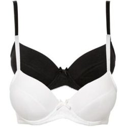 bonprix Push-up-BH mit Bügel mit Bio-Baumwolle (2er Pack)schwarz 75Damen