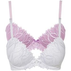 bonprix Schalen-BH mit zarter Stickerei (2er Pack)weiß 80Damen