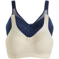 bonprix Entlastungs-BH ohne Bügel mit gepolsterten Trägern (2er Pack)beige 105Damen