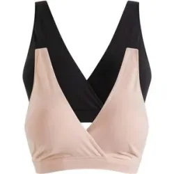 bonprix Still-BH ohne Bügel mit Bio-Baumwolle (2er Pack)schwarz 40Damen