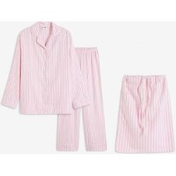bonprix Gewebter Flanell Pyjama mit Geschenktascherosa 48Damen