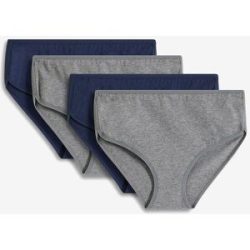 bonprix Panty Packung, 4er, aus Baumwolle und Elasthan, bequeme Passform, Maxipanty-Schnitt