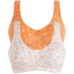 bonprix BH ohne Bügel mit weicher Bio-Baumwolle (2er Pack)orange 95Damen