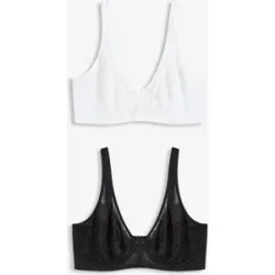 bonprix Minimizer-BH Packung, 2 mit Bügel, mit Spitze und transparenten Details