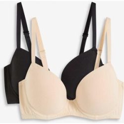 bonprix Schalen-BH mit Bügel mit Bio-Baumwolle (2er Pack)beige 75Damen