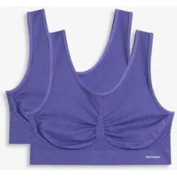 bonprix Feel Comfort Seamless Bustier (2er Pack)blau 5Damen