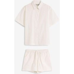 bonprix Gewebter Shorty aus reiner Baumwolleweiß 48Damen