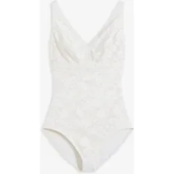 bonprix Medium Shape Body mit Spitzeweiß 50Damen