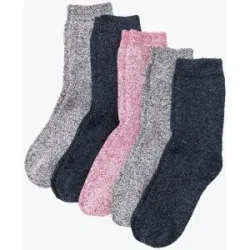 bonprix Thermo Frottee Socken mit Bio-Baumwolle (5er Pack)blau 35false