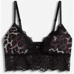 bonprix Triangel Bustier mit Spitzeschwarz 40Damen