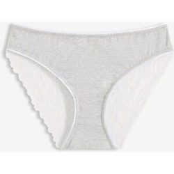 bonprix Slip mit Baumwolle und Spitzegrau 48Damen