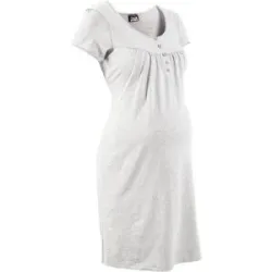 bonprix Still-Nachthemd mit Bio-Baumwollegrau 36Damen