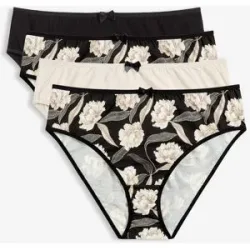 bonprix Slip mit weicher Baumwolle (4er Pack)weiß 56Damen