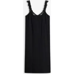 bonprix Nachthemd mit Spitzeschwarz 52Damen