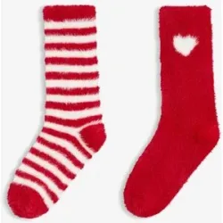 bonprix Super softe Kuschelsocke (2er Pack)rot 39Damen