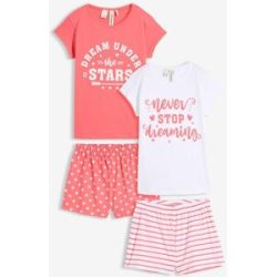 bonprix Shorty aus reiner Baumwolle (4-tlg. Set)weiß 176Mädchen