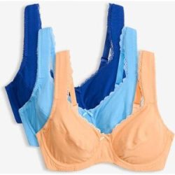 bonprix BH mit Bügel mit Bio-Baumwolle  (3er Pack)blau 85Damen