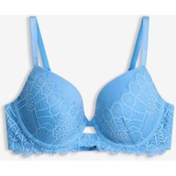 bonprix Schalen-BH mit zarter Spitzeblau 95Damen