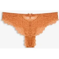 bonprix String mit zarter Spitzeorange 48Damen