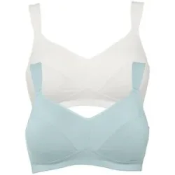 bonprix BH ohne Bügel mit Bio-Baumwolle (2er Pack)blau 110Damen