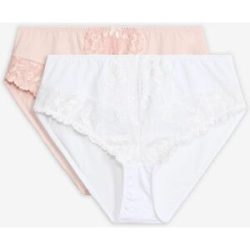 bonprix Maxislip mit floraler Spitze (2er Pack)rosa 40Damen