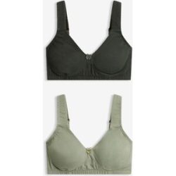 bonprix Minimizer T-Shirt BH ohne Bügel mit Bio-Baumwolle (2er Pack)grün 105Damen