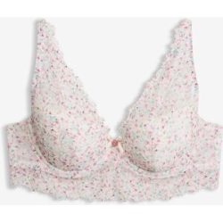 bonprix Schalen-BH mit floral bedruckter Spitzeweiß 85Damen