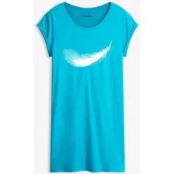bonprix Kurzes Nachthemd aus reiner Bio-Baumwolleblau 36Damen