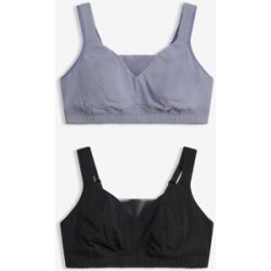 bonprix T-Shirt-BH ohne Bügel mit Baumwolle (2er Pack)blau 100Damen