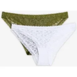 bonprix Minislip mit weicher Spitze (2er Pack)grün 40Damen