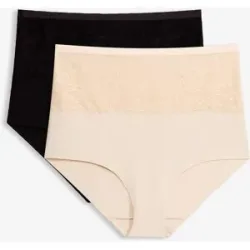 bonprix Light Lasercut Shape Panty (2er Pack)schwarz 40Damen