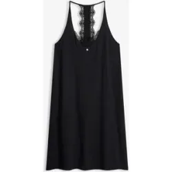 bonprix Kurzes Nachthemd aus softem Viskose-Mixschwarz 44Damen