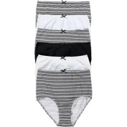 bonprix Highwaist Slip mit weicher Baumwolle (6er Pack)schwarz 60Damen