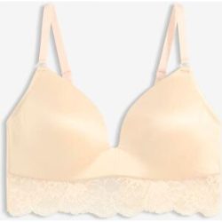 bonprix Schalen-BH ohne Bügel mit dezenter Spitzerosa 85Damen
