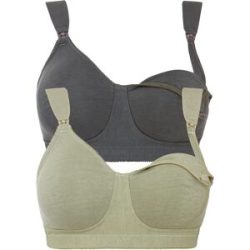 bonprix Still BH ohne Bügel mit Bio-Baumwolle (2er Pack)grün 85Damen
