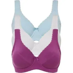 bonprix BH mit Bügel mit Bio-Baumwolle  (3er Pack)lila 85Damen