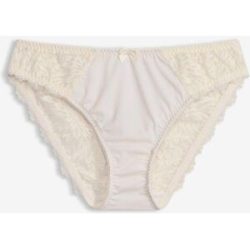 bonprix Slip mit zarter Spitzeweiß 44Damen